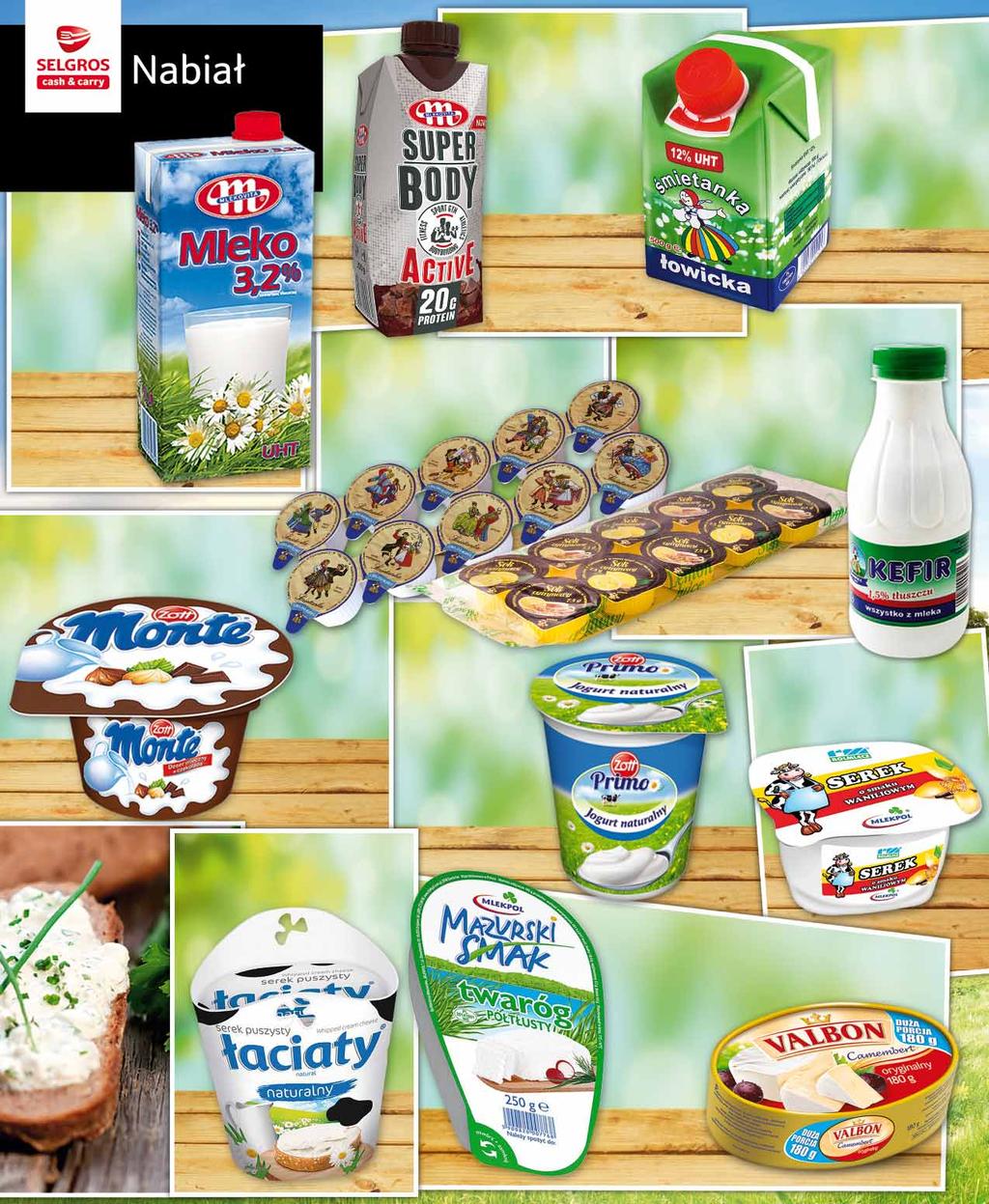 NAPÓJ PROTEINOWY UHT 350 G po 47245030 3 09 z VAT 3.25 ŚMIETANKA 12% 500 G po lub po 3 szt. 11683299 2 69 z VAT 2.83 MLEKO UHT 3,2% 1 L po lub po 6 szt. 12924114 1 94 z VAT 2.