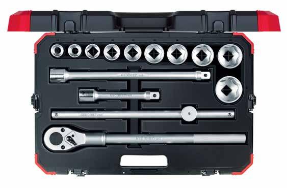 ZESTAWY KLUCZY NASADOWYCH Napęd 3/4" R7800 4014 ZESTAW KLUCZY NASADOWYCH 3/4" 14-częściowy 20mm 3/4 15 Czop połączeniowy zgodnie z DIN 3120 - B 20, ISO 1174, z zabezpieczeniem kołkowym Gniazdo
