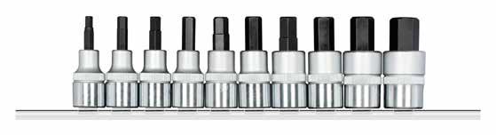 ZESTAWY KLUCZY NASADOWYCH R61208007 NASADKI 1/2" TX, na listwie, 7 części 12,5mm 1/2 8" (200 mm) długa listwa metalowa Nasadki 1/2", TX Stal chromowo-wanadowa Ręcznie pokręcane, poręczne, podłużnie