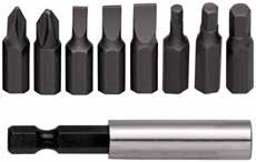 3 4 5 mm 1/4" bity płaskie 4 5 6 mm 1/4" bity z rowkami krzyżowymi PH 1 2 3 1/4" bity TXT10 T15 T20 T25 Adapter napędowy 14 0,110 R33005031 SKRZYNKA Z BITAMI 1/4" 6,3mm 1/4 PH PZ 31-częściowy Duża