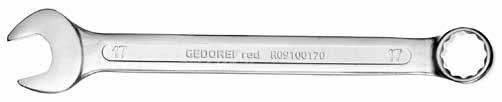 KLUCZE MASZYNOWE PŁASKIE R0510XXXX ZESTAW KLUCZY SZCZĘKOWYCH DWUSTRONNYCH długie metryczne Wykonanie wg DIN 3110, ISO 3318, ISO 1085, ISO 10102 Pozycja szczęki 15 Powierzchnia matowo-satynowa