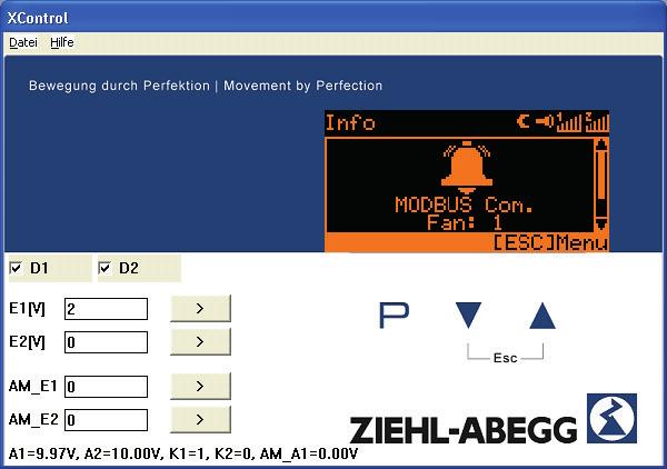 Elementy obsługowe i menu Start Zakres regulacji 1 5.0 K 20.0 K 5.0 K Wart. zad. zew.1 1.01 = ON 5.0 barów 7.0 K 5.0 barów 7.0 K 100 Pa 530 m 3 h 0.