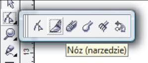 Nóż i gumka Z przybornika wybieramy narzędzie Nóż.