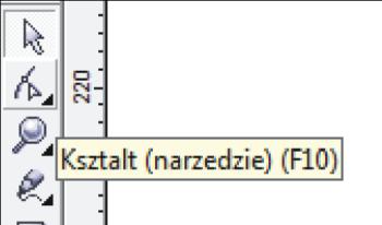 Narzędzie kształt Gdy klikniemy na obiekt narzędziem Kształt zostaną