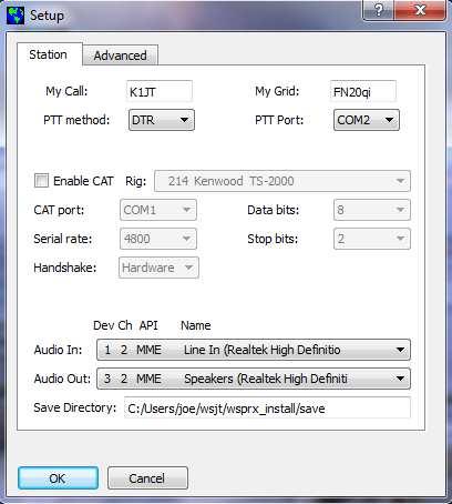 Audio in i Audio out odpowiednio dla kanałów wejściowego i wyjściowego m.cz.).