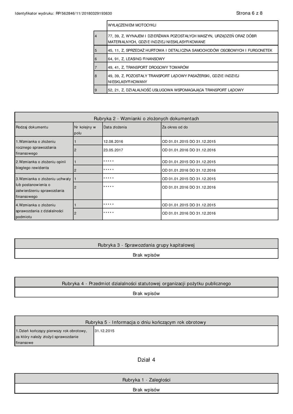 DOKUMENT INFORMACYJNY