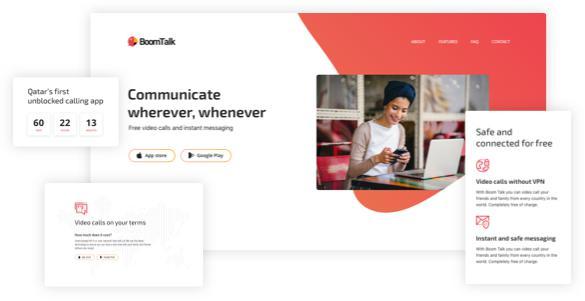 Makiety, UI Design ZOBACZ CASE STUDY Nowy komunikator BoomTalk