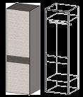 401 CO-PRTV 1 panel P, L W: 602, S: 1800, G: 431 CO-PRTV 2 panel P, L W: 752, S: