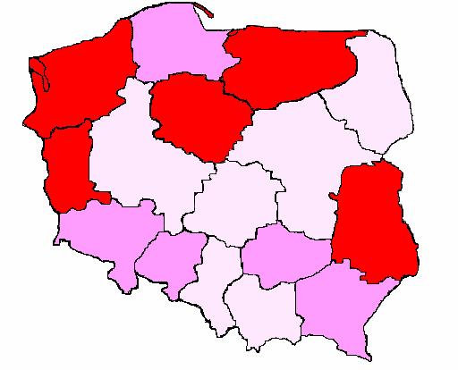 K-Koźle 15,8% Olesno 11,6 % Krapkowice 13,4% Strzelce Op. 16,6% Opolski 17,0% Z kolei pozostałe powiaty charakteryzowały się umiarkowanym poziomem bezrobocia tj.