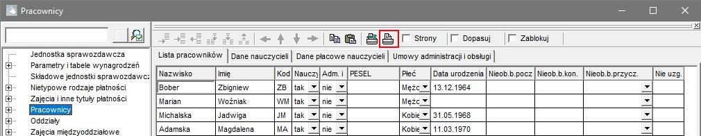 Dodatkowo wszystkie dane gromadzone w programie Arkusz Optivum mogą być przekazane do Excela działającego zamiast standardowej przeglądarki, a następnie dowolnie przetworzone.