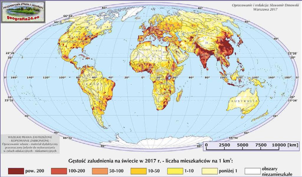 Rozmieszczenie Ludności Na świecie ćwiczenia Oblicza Geografii II. Ludność i urbanizacja. 3. Rozmieszczenie ludności na świecie - PDF