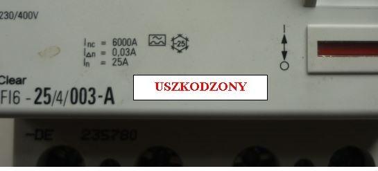 Zadanie 14. Jakie są przyczyny długotrwałego występowania napięcia na obudowie odbiornika w układzie, którego schemat przedstawiono na rysunku, jeżeli odbiornik nie pracuje? A.