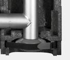Istnieje możliwość zamontowania regulowanej pompy cyrkulacyjnej, średnica otworu 280 mm z