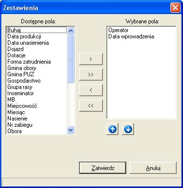 lub wg data wprowadzania (dostępny zgodnie z uprawnieniami) który umożliwia wykonanie zestawień z ilością zabiegów wg