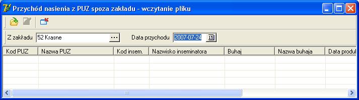 Funkcja umożliwia dopisanie nowych przychodów w kartotece PUZ, pochodzących z przerzutu z PUZ spoza zakładu.