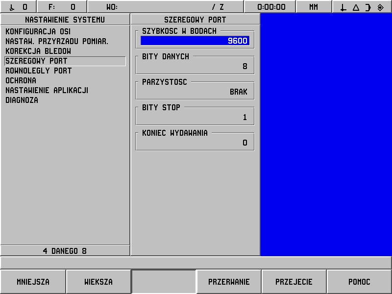 II 2 Nastawienie systemu Szeregowy port (X31) Do szeregowego portu można podł czyć drukark lub komputer.