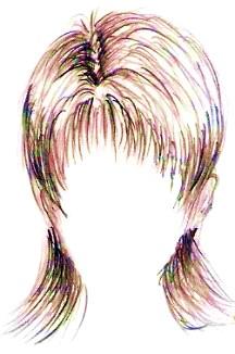 Przedstawiona na rysunku fryzura optycznie skoryguje twarz o kształcie Zadanie 10. okrągłym. trójkątnym. prostokątnym. kwadratowym.