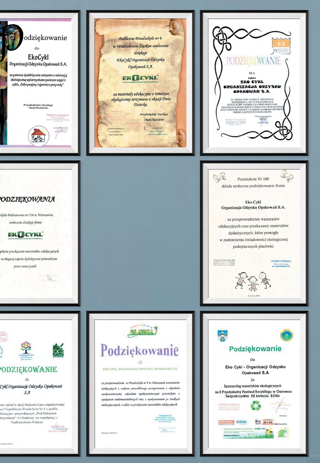 W Y BR A NE PODZIĘKOWANIA z l