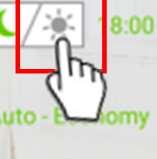 Tryb wymuszenie ręczne (AUTO) W trybie AUTO termostat BeSMART będzie realizował ogrzewanie wg ustawionego w menu APP lub termostatu użytkownika programu.