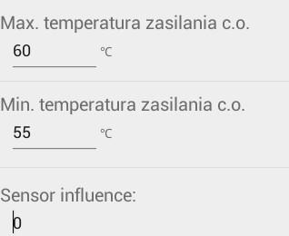 USTAWIANIE PARAMETRÓW GRZEWCZYCH TYLKO DLA POŁ.
