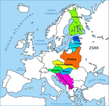Czechosłowacja Łotwa Estonia TERENY Rosji, Niemiec i Austro-Węgier Austro Węgier Austro-Węgier