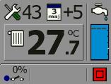 Kocioł pracuje nadal, ale nie reguluje temperatury na bojlerze oraz nie załącza pompy CWU. AWARIA CZUJNIKA TEMP. KOSZA należy wymienić czujnik temperatury ochrony kosza.