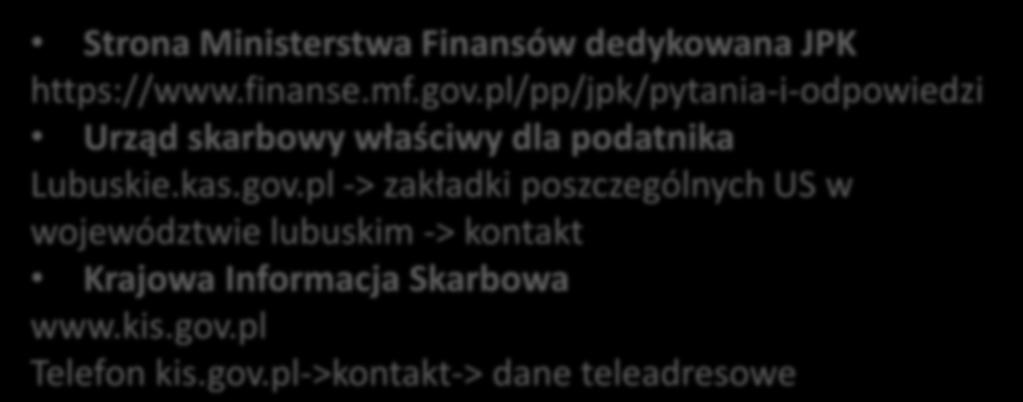 województwie lubuskim -> kontakt Krajowa