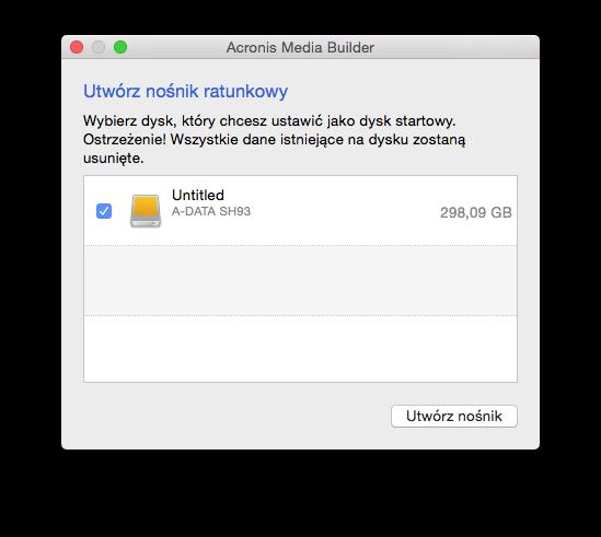 3 Tworzenie nośnika ratunkowego W tej sekcji Tworzenie ratunkowego nośnika startowego... 45 Tworzenie zestawu Acronis Survival Kit... 46 3.