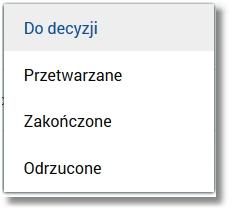 System filtruje listę już po wpisaniu pierwszej litery/cyfry/znaku. Wielkość liter nie ma znaczenia.