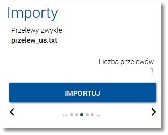 Rozdział 4 Widżet miniaplikacji Importy Wizualizacja ma formę kółek, w tym jednego o innym kolorze.