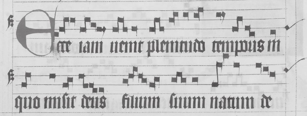 202 Irina Chachulska Przykład 1: Fragment ant. Ecce jam venit, f.