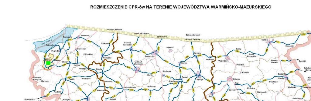 Regionalny Ośrodek Polityki Społecznej Rycina 13 Rozmieszczenie CPR-ów na terenie Województwa Warmińsko-mazurskiego 6.