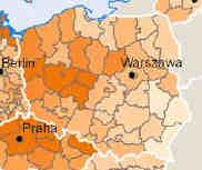 Województwo warmińsko-mazurskie, jak juŝ wspomniano, jest regionem połoŝonym peryferyjnie w Polsce i w Europie. Jednak nie samo połoŝenie decyduje o poziomie rozwoju regionu.