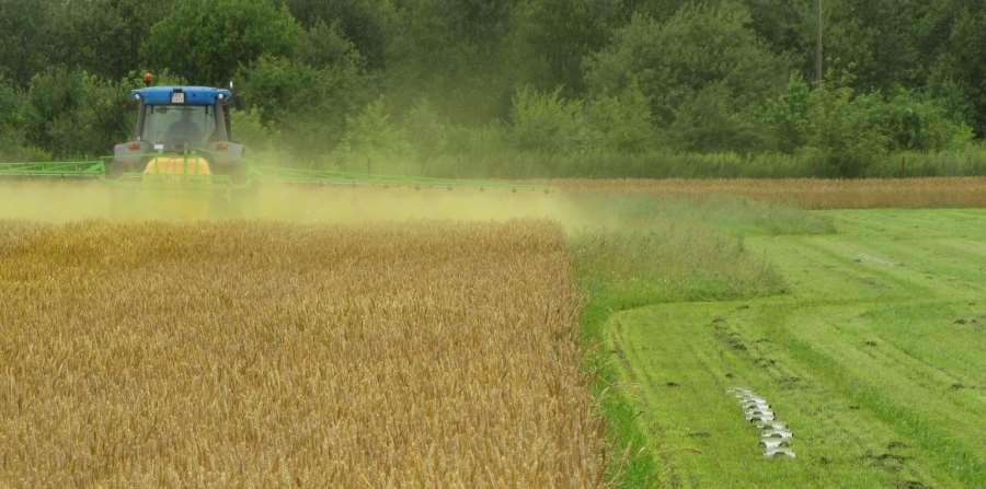 BADANIA POLOWE DOŚWIADCZENIE 1 2016 Opryskiwacz: AGROLA 12 m Rozpylacze: LU 03 @ 4 bar Prędkość: 8 km/h Dawka cieczy: 200 l/ha 19