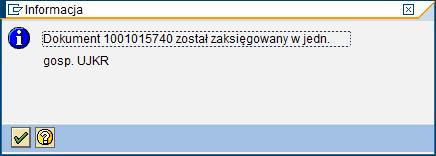 Informacja 16. Kliknij przycisk. 17. Transakcję zakończono.