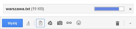 Aby do wiadomości dołączyć załącznik, po wypełnieniu wszystkich pól klikamy na ikonę w kształcie