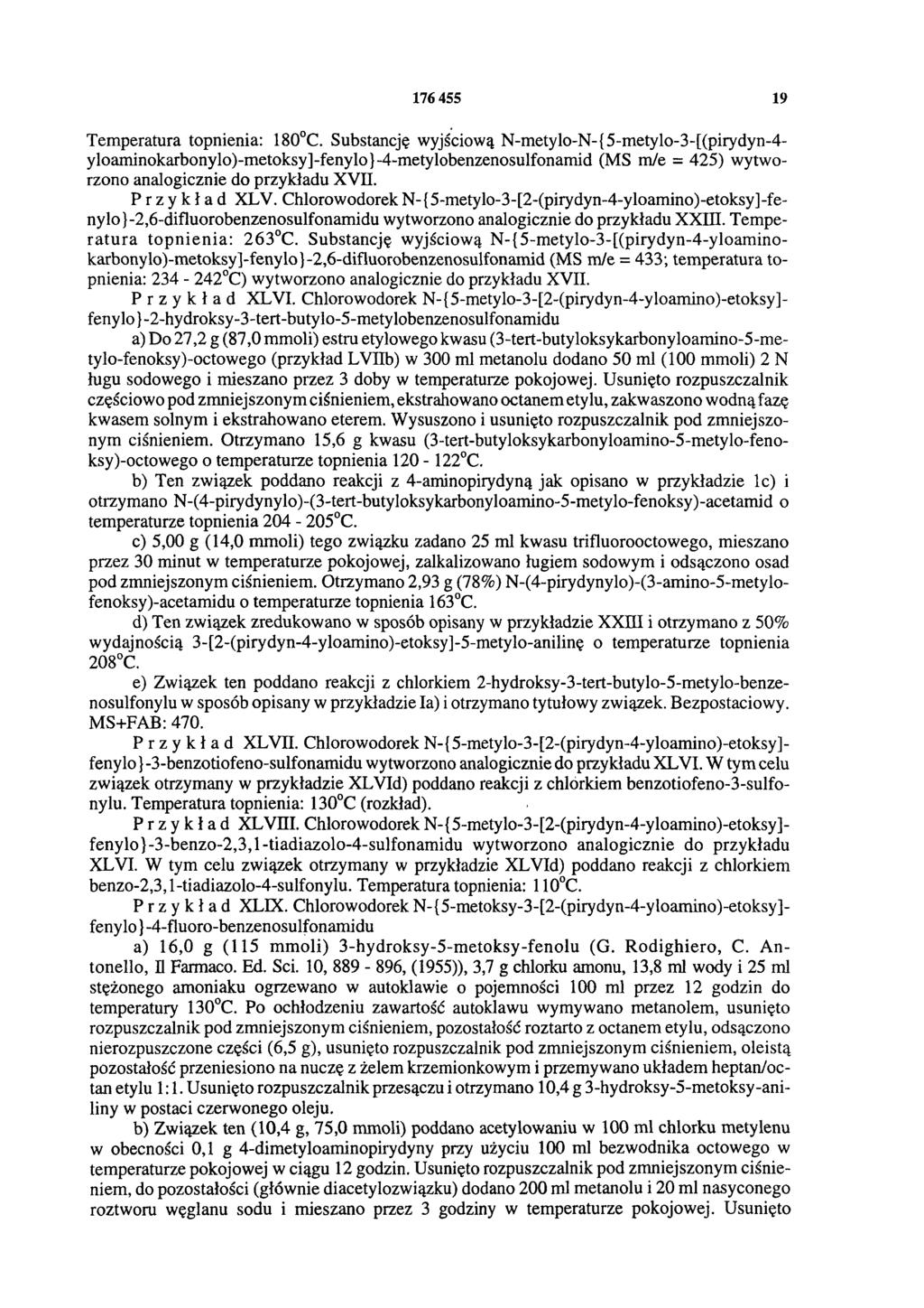 176 455 19 Temperatura topnienia: 180 C.