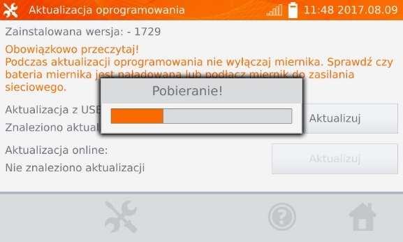 W celu wykonania aktualizacji włożyć dysk USB z plikami aktualizacji i