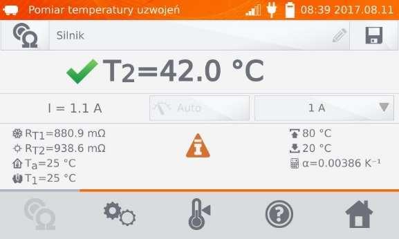R T1 rezystancja zimnego uzwojenia R T2 rezystancja nagrzanego uzwojenia T 1 temperatura zimnego obiektu T a