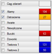 Zdarzenia 41 Ilustracja 5.2: Tryb pracy Klasy zdarzeń technologicznych Najbardziej rzucającym się w oczy elementem panelu ustawień są klasy zdarzeń alarmów (ilustracja 5.3).