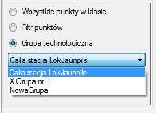 Zdarzenia 47 Ilustracja 5.9: Filtr wg grup Może być wybrana tylko jedna grupa technologiczna, zawsze pierwszą grupą jest cała stacja (czyli praktycznie brak filtrowania wg tego kryterium).