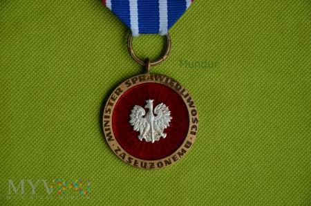 . Odznaka ma kształt okrągłego medalu o średnicy 35 mm wykonanego w tombaku odpowiednio patynowanego, posrebrzanego lub pozłacanego.