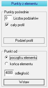 Tworzenie konstrukcji platformy Krok 1 Wstawianie punktów pomocniczych na słupach Otwórz zakładkę Punkty z elementu.