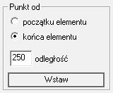 Tworzenie stężeń wiatrowych Stężenia wiatrowe stworzymy w ostatnim polu pomiędzy ramami. Krok 1 Wstawianie Punktów Pomocniczych dla słupów Wybierz zakładkę Punkty z elementu.