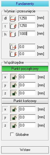 Połączenia fundamentów i podstaw słupów Aby stworzyć blachę węzłową w podporze zawierającą kotwy pod słupami należy w pierwszej kolejności zamodelować fundamenty.