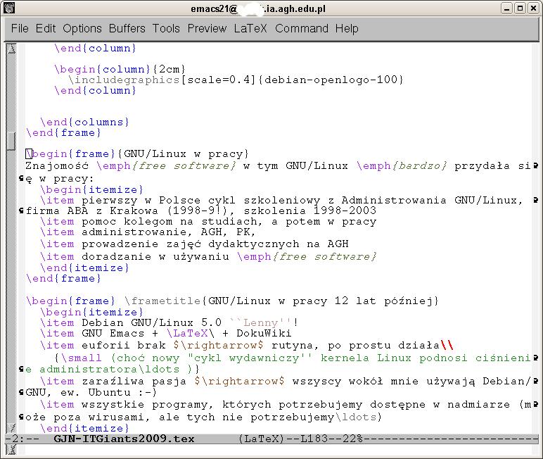 GJN a GNU GNU EMACS AT WORK... c 2009 by G. J.