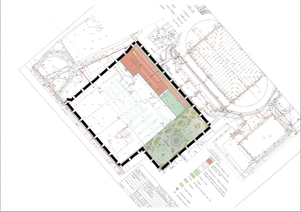 Wyjściowa koncepcja (na zlecenie DRMG) strefa rozgrzewkowa 4030 m 2