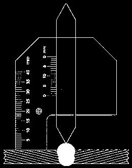 Made of steel. Millimetre scale with a 1/10 mm Vernier scale.