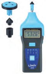 Item no... 13237-0107 Limit... Nr R 2000 Measuring range:.. Coupl. Optical... rpm 2,5-100 000.Mechanical coupling... rpm 2,5-20 000.Mechanical coupling... m/min 0,05-2000.Mechanical coupling... feet/min 0,02-6560 Reflective tape 5x350 mm.