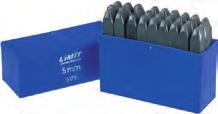 For punching marks in the material with tensile strength up to 200 kg/mm 2. Hardened on the engraved side to HRC 60-61. In plastic boxes.